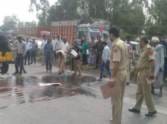 Child girl crushed by car in Noida.