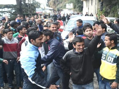 chakka jam by sfi and abvp students at shimla.