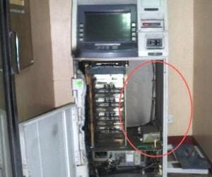 burglars broke allahabad bank atm