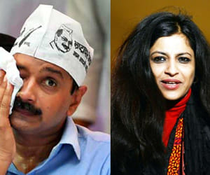 shazia ilmi invites kejriwal for sanitation campaign at cp.