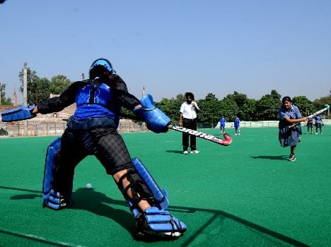 Adventurous hockey match at KK Hkku stadium