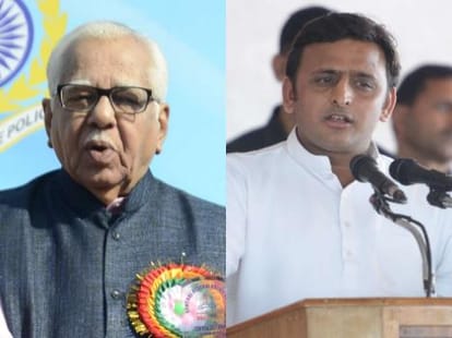 power cut during akhilesh yadav press brief.