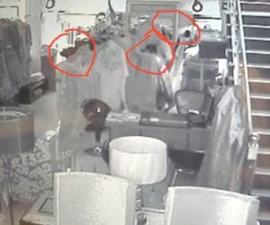 theft in showroom, thief caught by CCTV