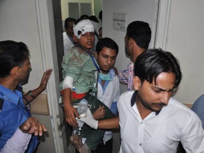 1 killed, 50 injured in Noida school wall collapse, 5 unkown this about accident.