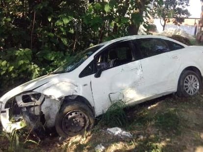 car hit motercycle, on died at una himachal 