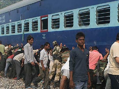 kamayani express engine caught fire.