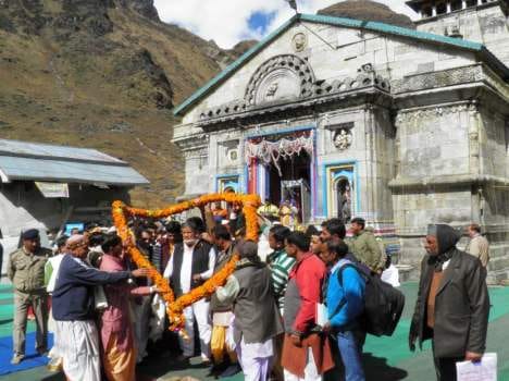 no construction back side of kedarnath temple