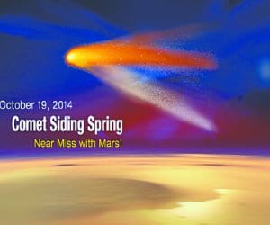 comet passed by mars.