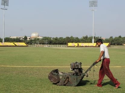 Haryana New CM Oath Ceremony Preparation in Devi Lal Stadium, Panchkula