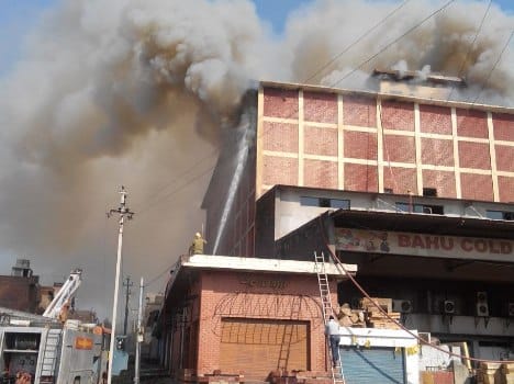fire in a cold storage at narval