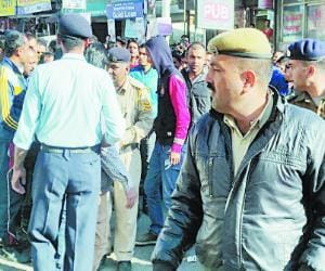 protest againest tax at sanjauli.