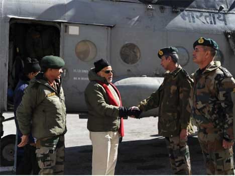 pm modi to spend time with soldiers at siachen ahead of srinagar 