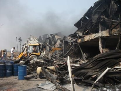 fire in factory n bhagwanpur.