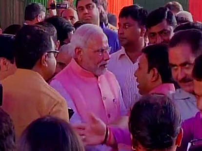 pm's diwali milan program at bjp hq