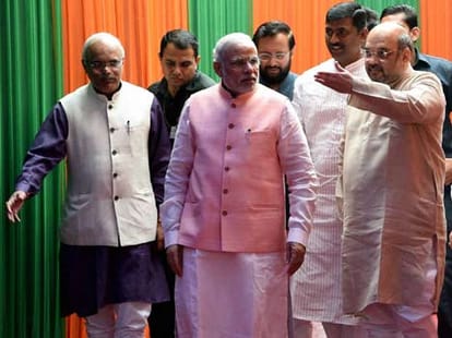 Narendra Modi in Panchkula for Manohar Lal Khattar Oath Ceremony