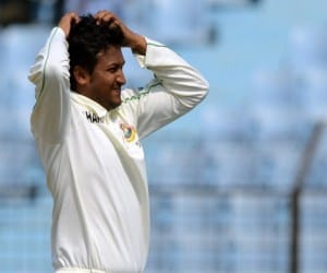 Shakib Al Hasan s double Strike in test match.