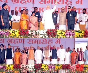 power performance of BJP in khattar oath ceremony