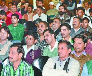 trade union protest at shimla on december 5
