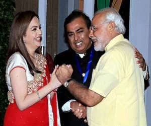 narendra modi and ambani at function