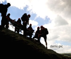 two women rescue a bike rider at rohru.