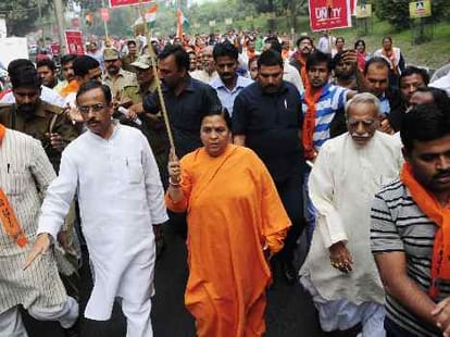 uma bharti slip down in run for unity.