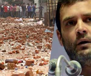 Rahul Gandhi visits Trilokpuri.
