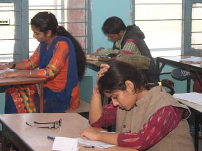 Controversial exam center in Uttar Pradesh.