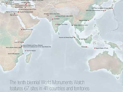 world monument fund showing wrong map of india.