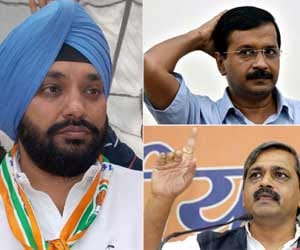 Delhi election on social media.