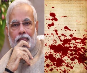 blood written letter to pm narendra modi.
