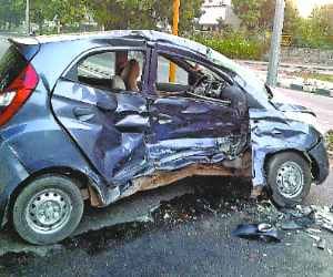 Car Accident in Mohali, Lady Dead