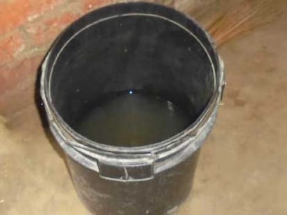 child drowned in bucket.