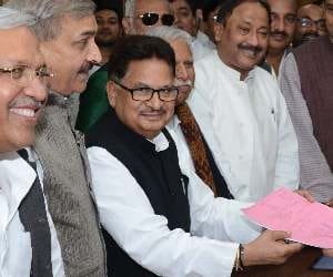 P L punia filed nomination for Rajya Sabha.