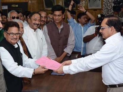 P L punia filed nomination for Rajya Sabha.
