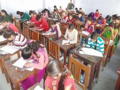 Controversial exam center in Uttar Pradesh.