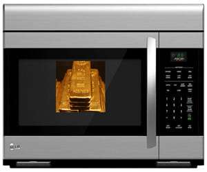 Gold smuggler caught with gold in microwave worth rupees 26 lakh.