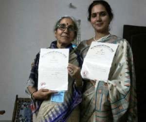 usha got yoga master degree at the of 66.
