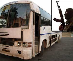 female personnel bus hostage in noida.