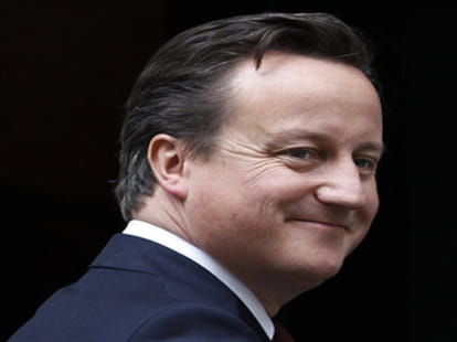 Cameron leads in Britain election.