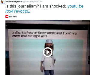 Arvind kejriwal pointed finger on big media house.