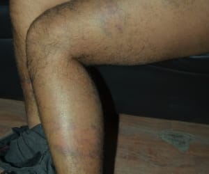 police beat manager in jail.
