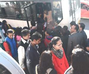 overloading in private buses.