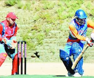 cricket match urban development minister sudhir sharma.