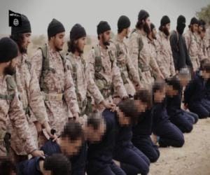 isis released the video of 18 people's killing
