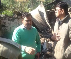 fire broken out in home at rampur two died.