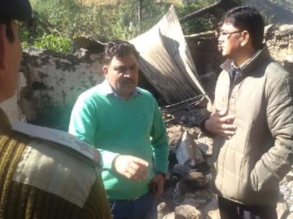 fire broken out in dodra region of rohru.