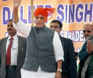 rajnath targets china on infiltration issue.