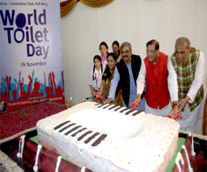 Toilet-shaped cake made of 700 kg.