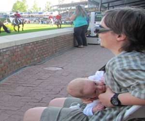 transgender male lactates, feeds his child!