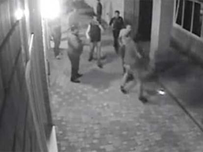 professional boxer knocked down a gang of russian thugs after they harassed his wife